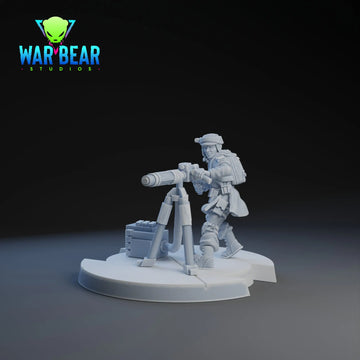 Arme lourde du commando de l'Alliance | Studios d'ours de guerre | Échelle 1:48 | 35mm | D&amp;D, Pathfinder, TTRPG
