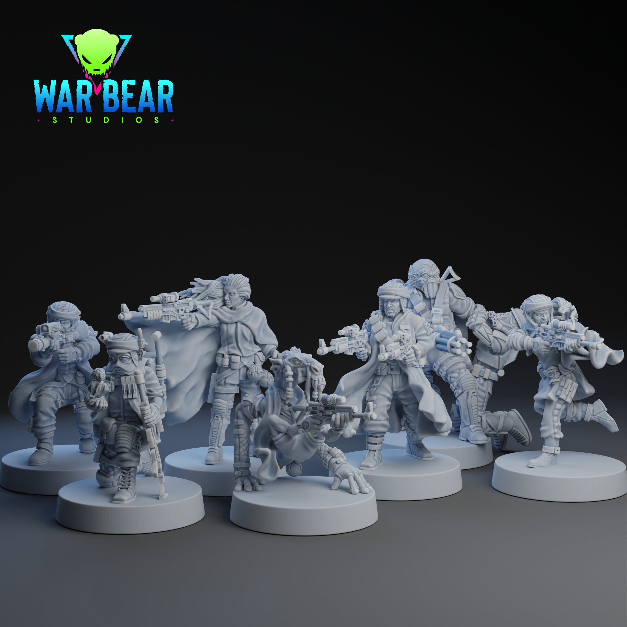 Alliance Warriors | War Bear Studios | 1:48 Scale | 35mm | DnD, Pathfinder, TTRPG