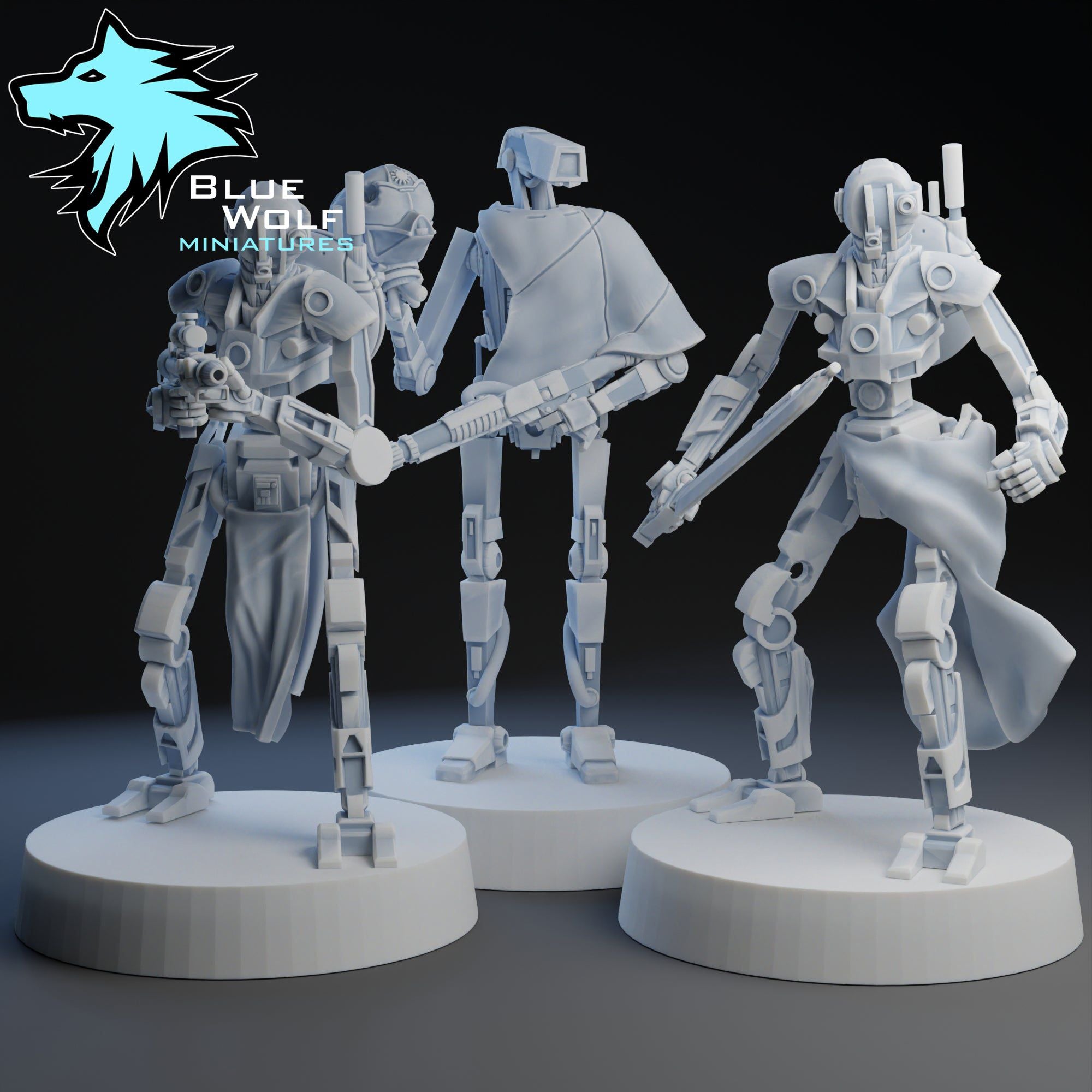 Bounty Hunter Droids | 3 Varianten | Blue Wolf Miniatures | 1:48 Scale | 35mm