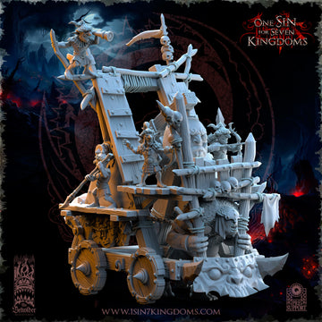 Black Horde Goblins Catapult | The Beholder Miniatures | 32mm | DnD, Pathfinder, TTRPG