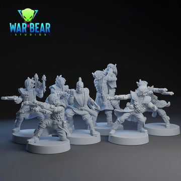 Dark Star Enforcers | War Bear Studios | 1:48 Scale | 35mm | DnD, Pathfinder, TTRPG
