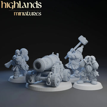 Dwarf Cannon | Highlands Miniatures | 32mm