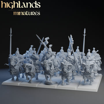 Mounted Dwarf Light Cavalry ‧ Highlands Miniatures ‧ 28/32mm