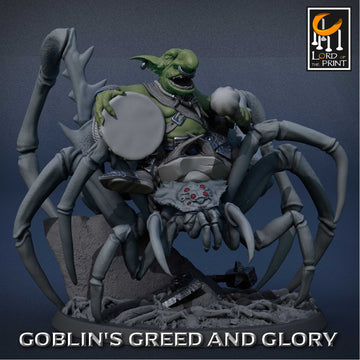Goblin Spider Drummer | Lord of the Print | 32mm | DnD, Pathfinder, TTRPG