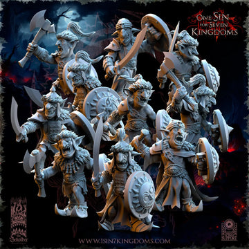 Black Horde Goblins Desert Warriors | The Beholder Miniatures | 32mm | DnD, Pathfinder, TTRPG
