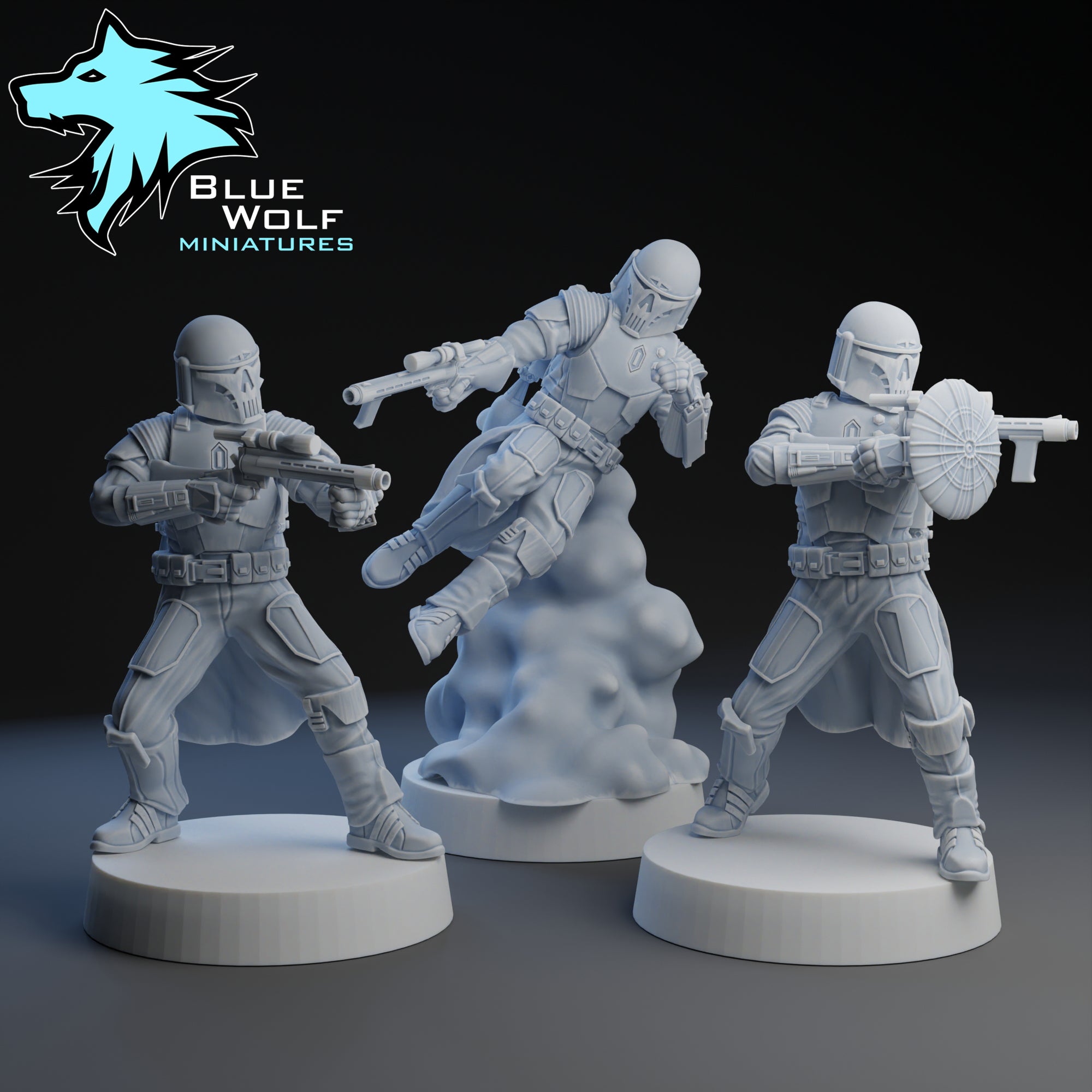 Mandalorian Renegade Squad | 3 Varianten | Blue Wolf Miniatures | 1:48 Scale | 35mm