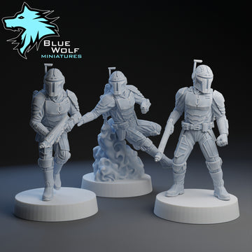 Mandalorian Stalker Squad | 3 Varianten | Blue Wolf Miniatures | 1:48 Scale | 35mm