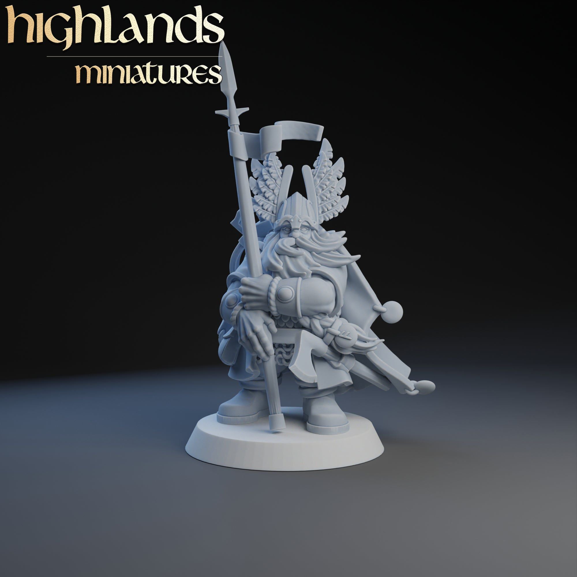 Dwarf Mountain Lord ‧ Highlands Miniatures ‧ 28/32mm