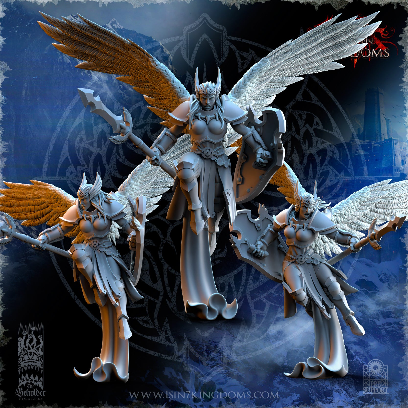 Stormwolves Valkyries Elite Guard ‧ 3 Varianten ‧ The Beholder Miniatures ‧ 32mm