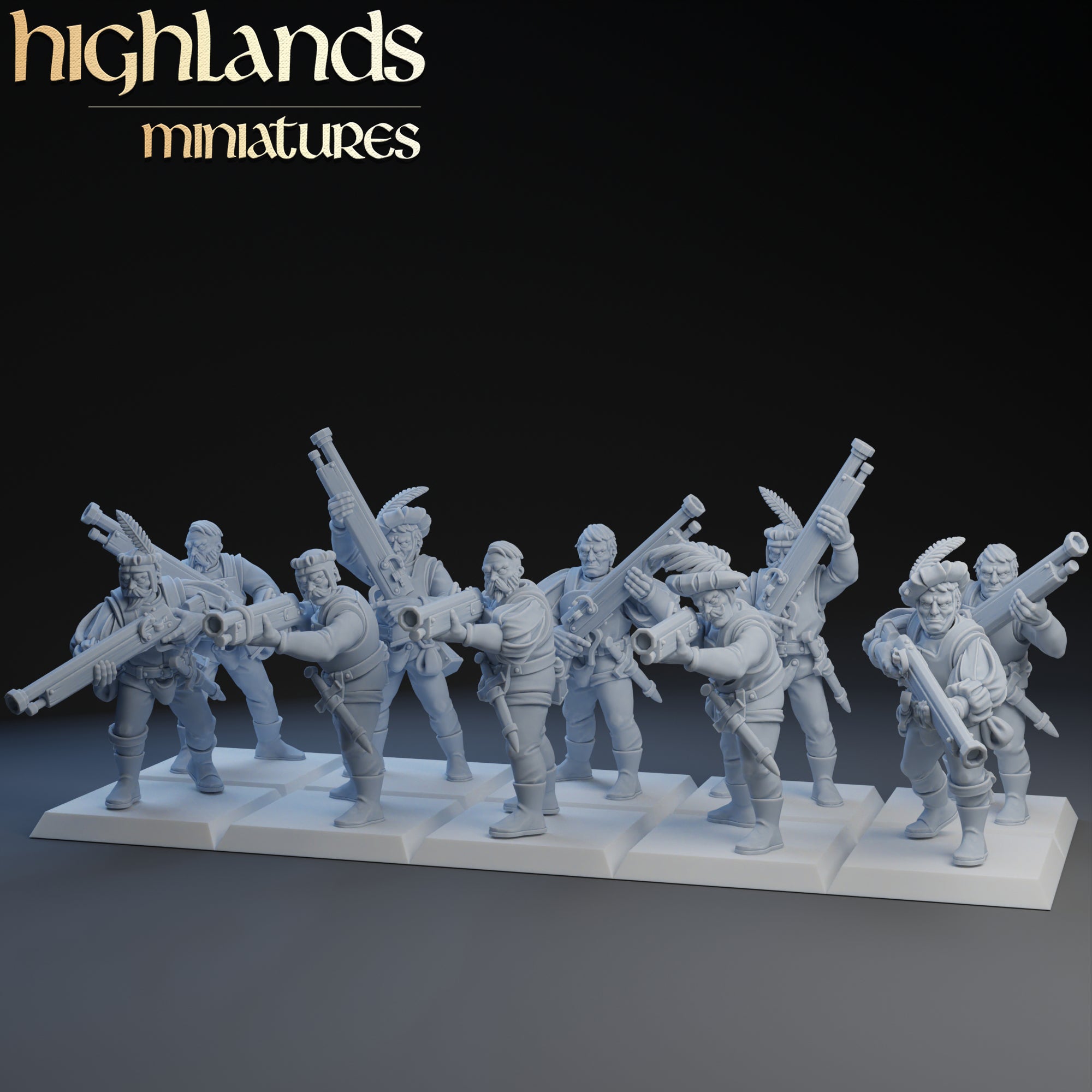 Sunland Arquebusiers | Highlands Miniatures | 32mm