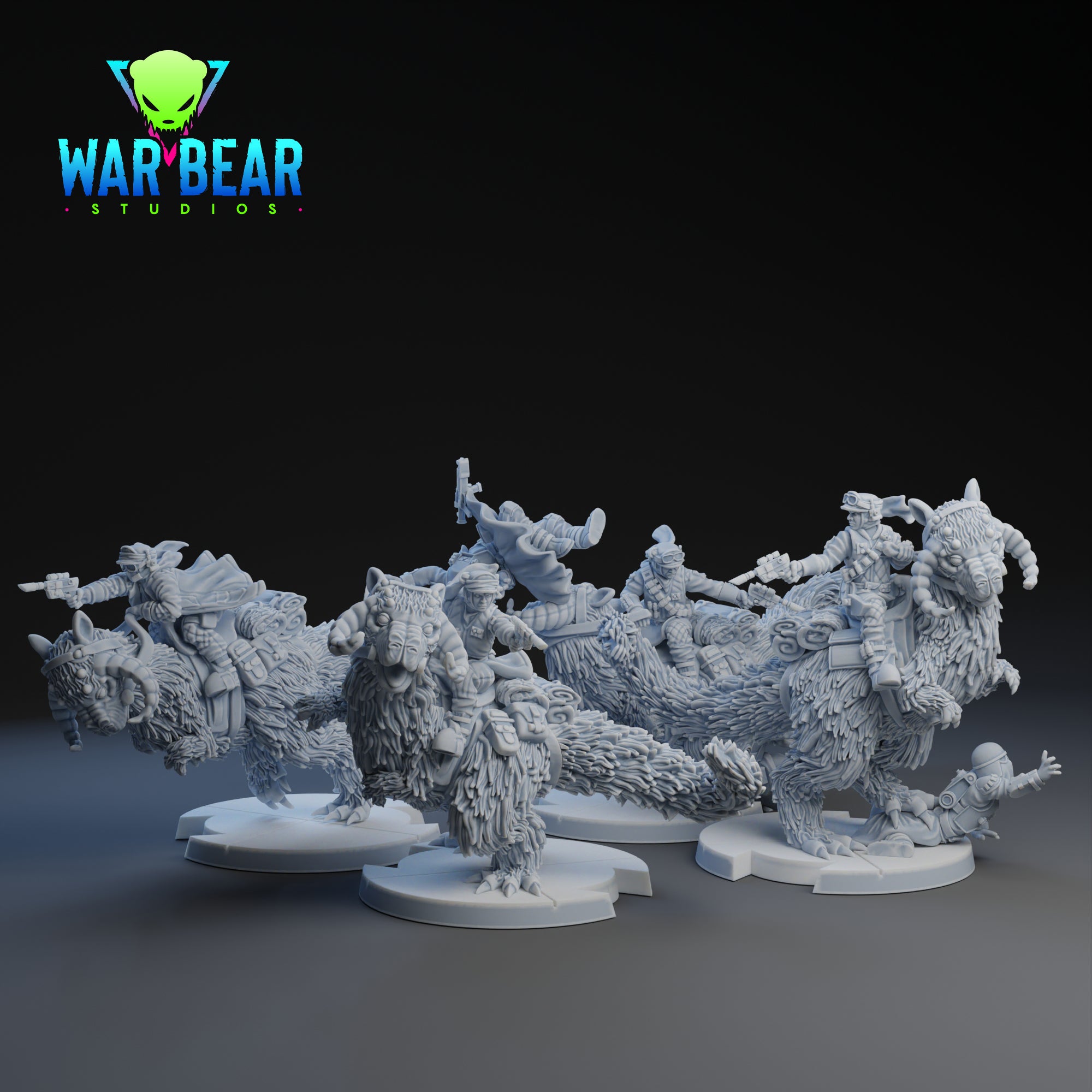 Winter Riders | War Bear Studios | 1:48 Scale | 35mm | DnD, Pathfinder, TTRPG