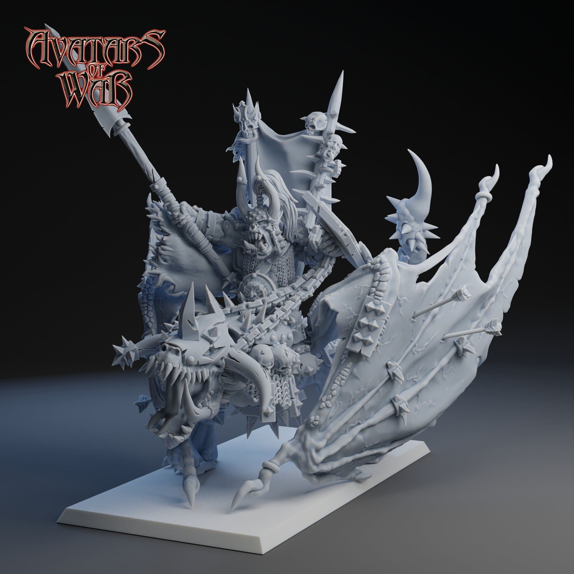 Orc Warlord on Wyvern | Avatars of War | 32mm