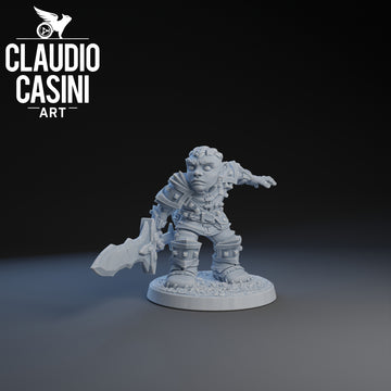 Halfling Fighter | Claudio Casini Art | 32mm