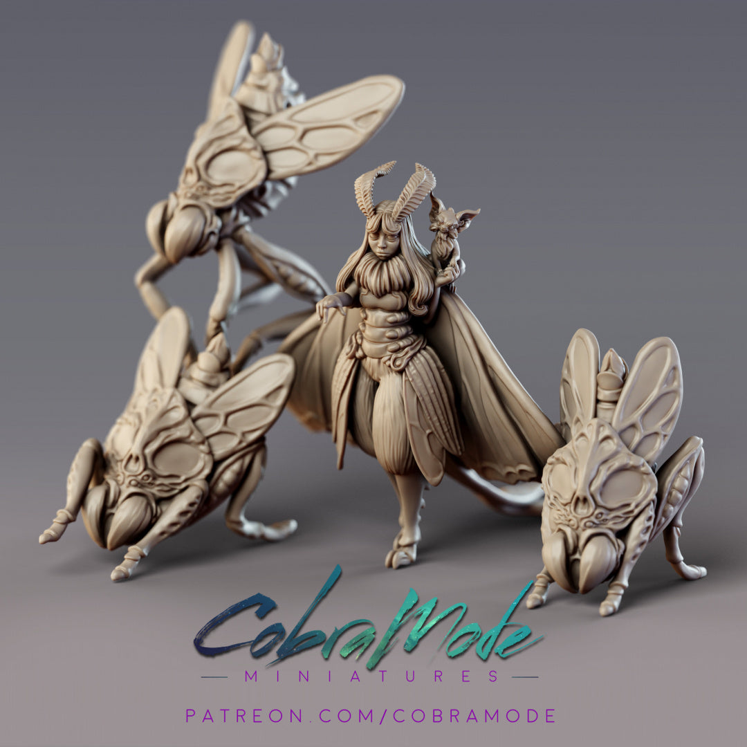 Pyrina, Fidelium Moth Tamer and Insect Pets | CobraMode | 32mm | DnD, Pathfinder, TTRPG