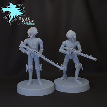 Drone Bounty Hunter ‧ Blue Wolf Miniatures ‧ 1:48 Scale ‧ 35mm