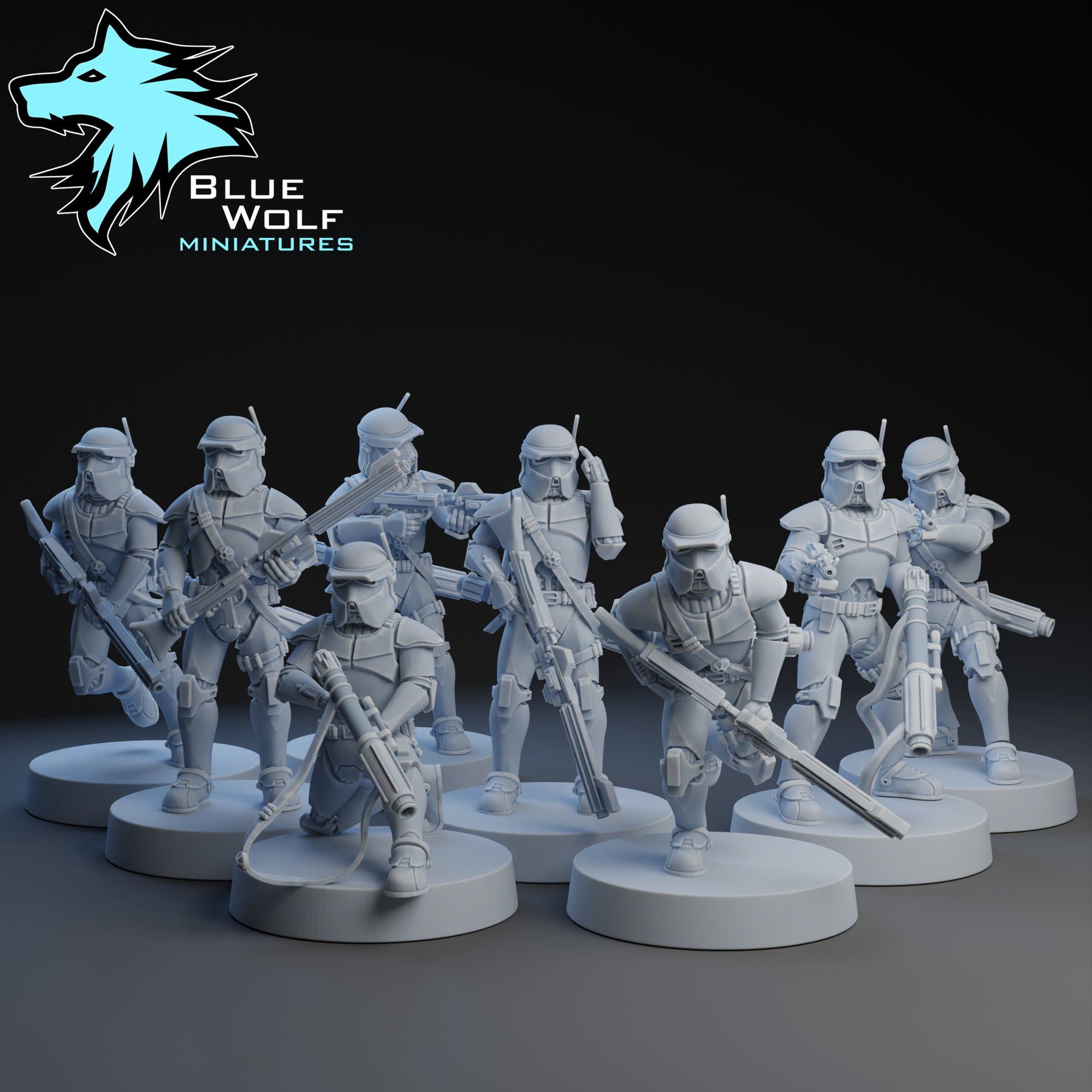 AT-RT Drivers ‧ 8 Varianten ‧ Blue Wolf Miniatures ‧ 1:48 Scale ‧ 35mm