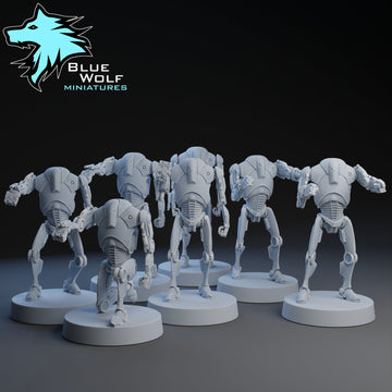 Combat robots ‧ 7 Varianten ‧ Blue Wolf Miniatures ‧ 1:48 Scale ‧ 35mm