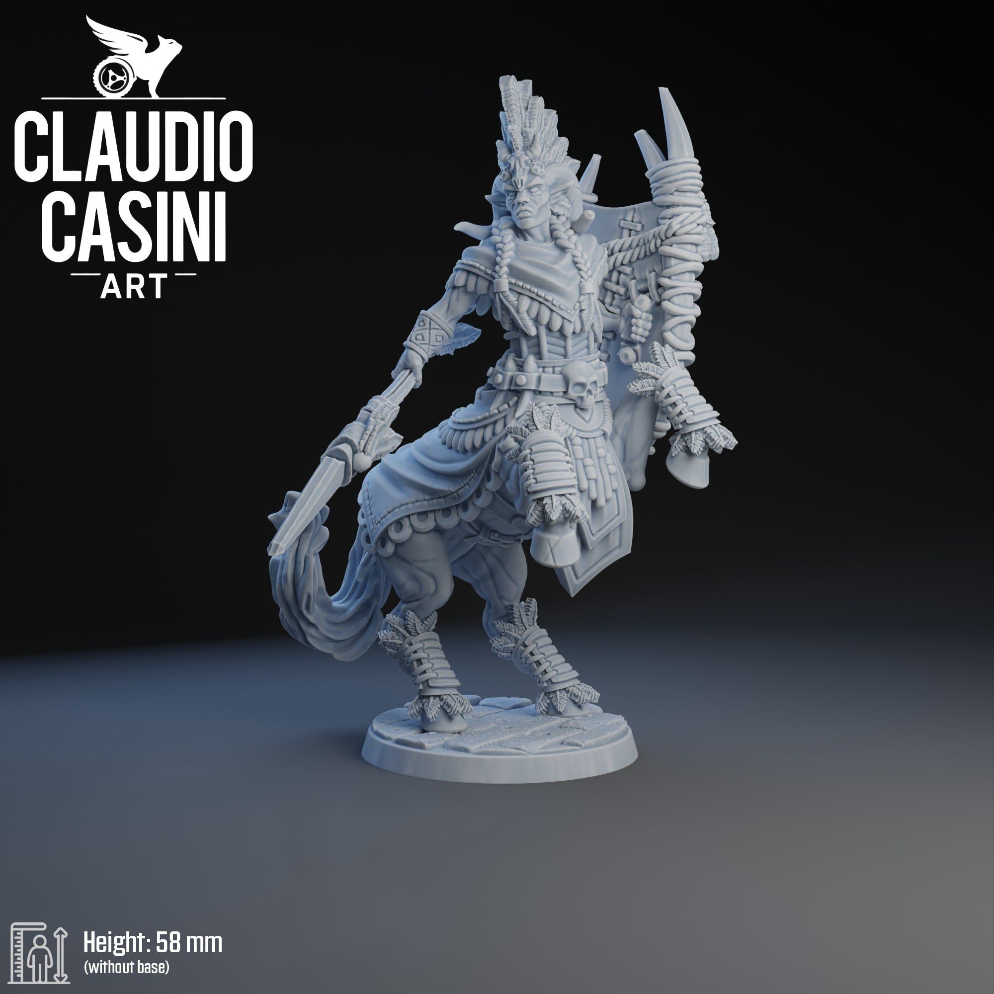 Centaur with Spear and Shield ‧ Claudio Casini Art ‧ 32mm