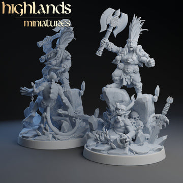 Dwarf Demonseeker Hero | 2 variants | Highlands Miniatures | 32mm
