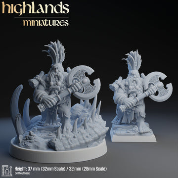 Dwarf Dragonseeker Hero | 2 Varianten | Highlands Miniatures | 32mm