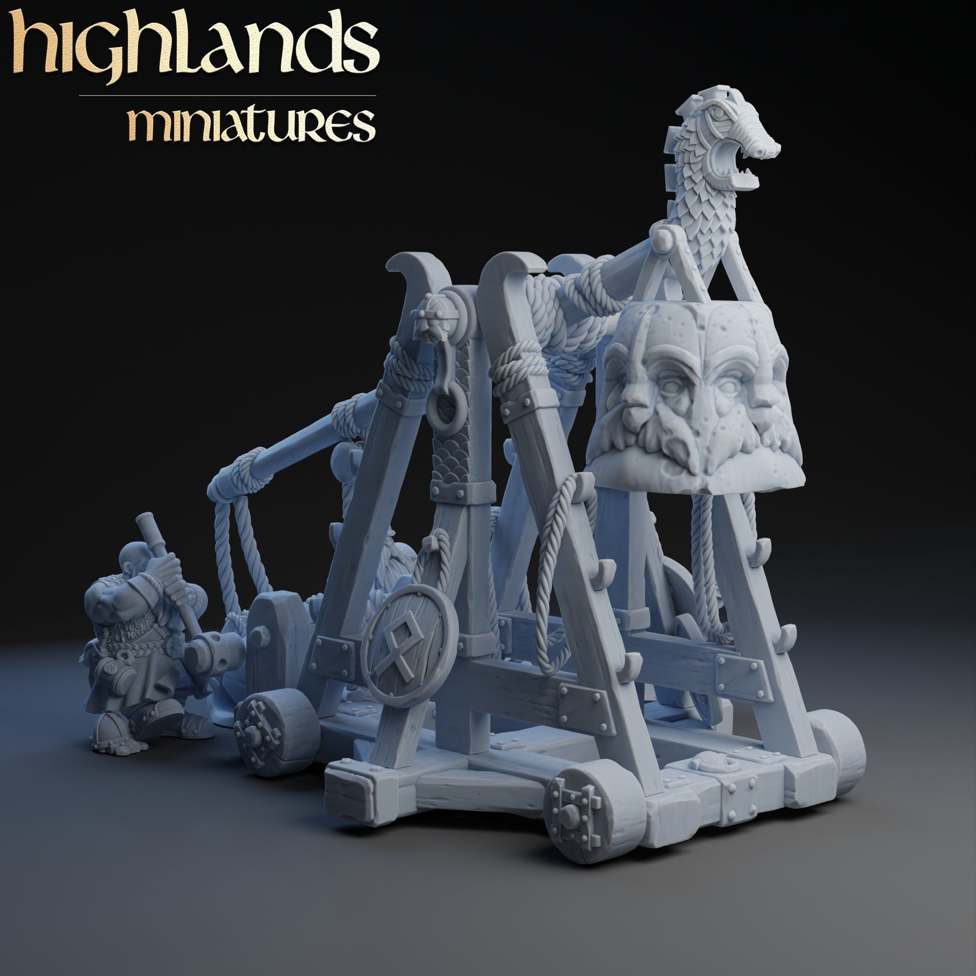 Dwarven Catapult ‧ Highlands Miniatures ‧ 28/32mm
