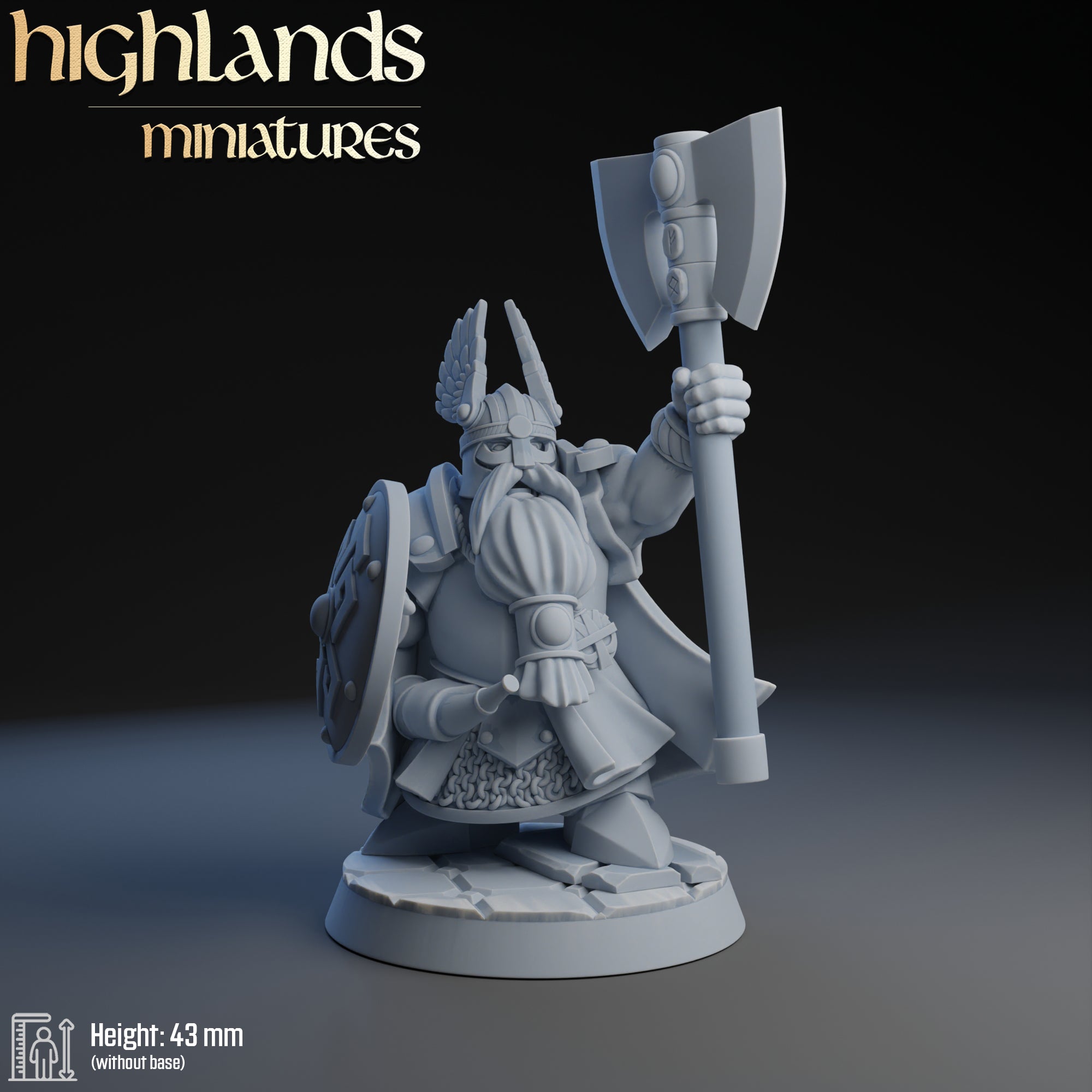 The Dwarf Lord | Highlands Miniatures | 32mm