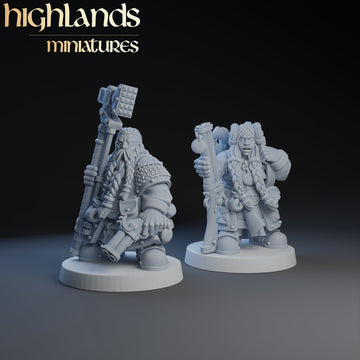 Dwarf Engineer | 2 Varianten | Highlands Miniatures | 32mm