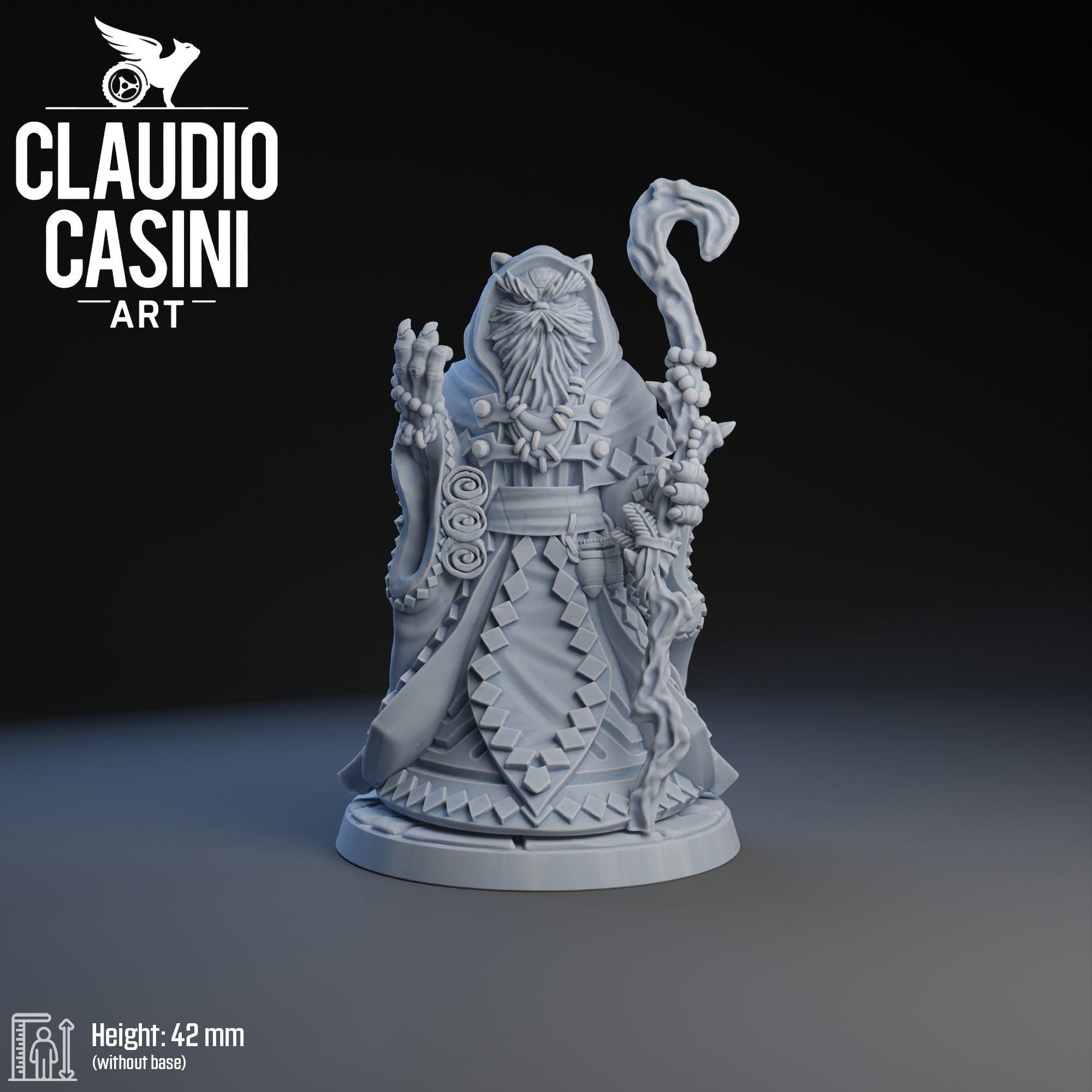 Felinid Sorcerer | Claudio Casini Art | 32mm