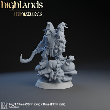 Swamp Goblin Boss ‧ Highlands Miniatures ‧ 28/32mm