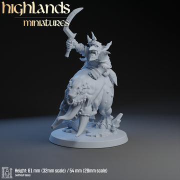 The Goblin Leader | 2 variants | Highlands Miniatures | 32mm