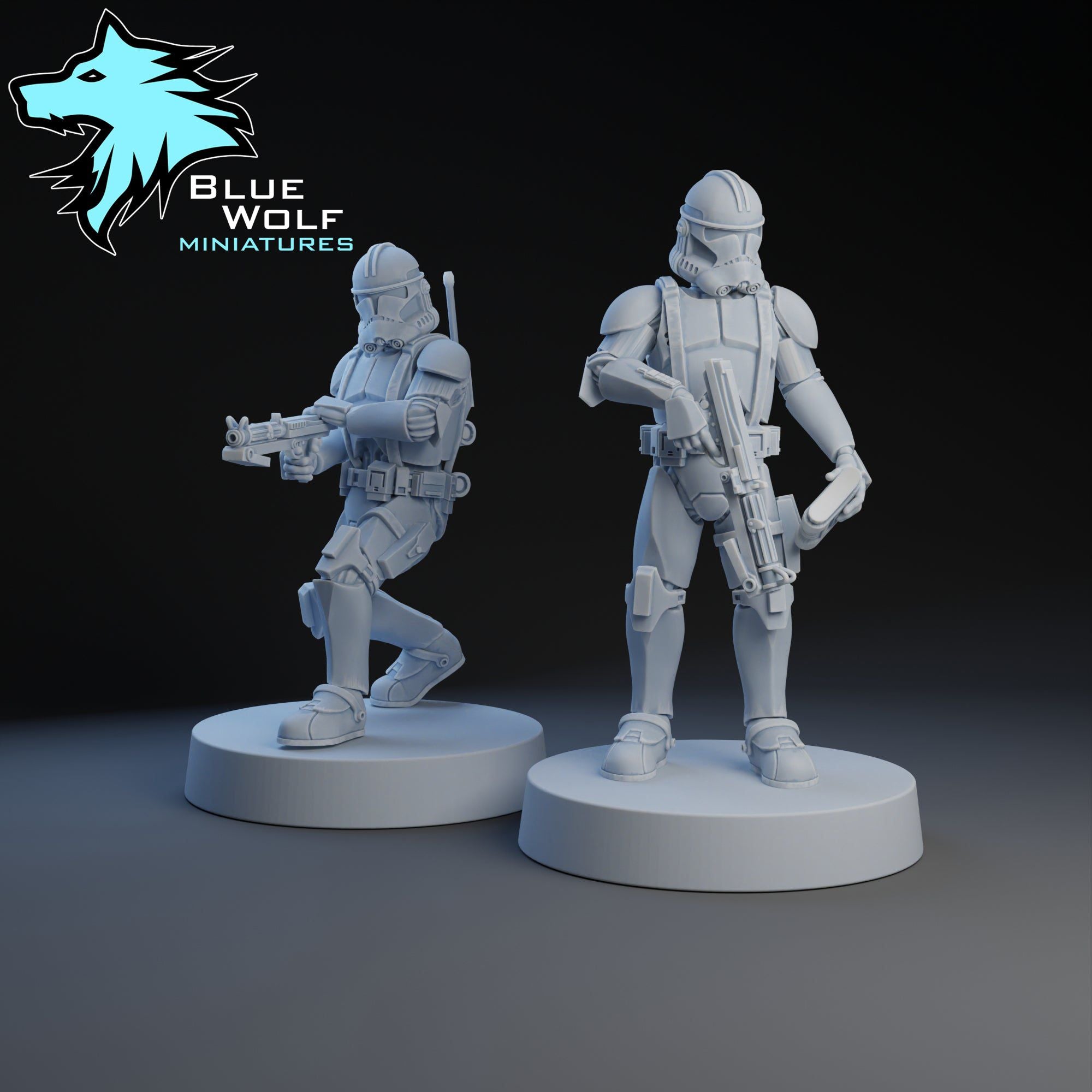 41. Republic Commander ‧ 2 Varianten ‧ Blue Wolf Miniatures ‧ 1:48 Scale ‧ 35mm