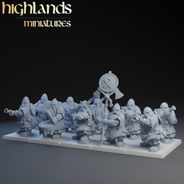 Dwarfs Marksmen Regiment ‧ Highlands Miniatures ‧ 28/32mm