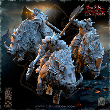 Nestah Orcs Beast Boars Riders ‧ 3 Varianten ‧ The Beholder Miniatures ‧ 32mm