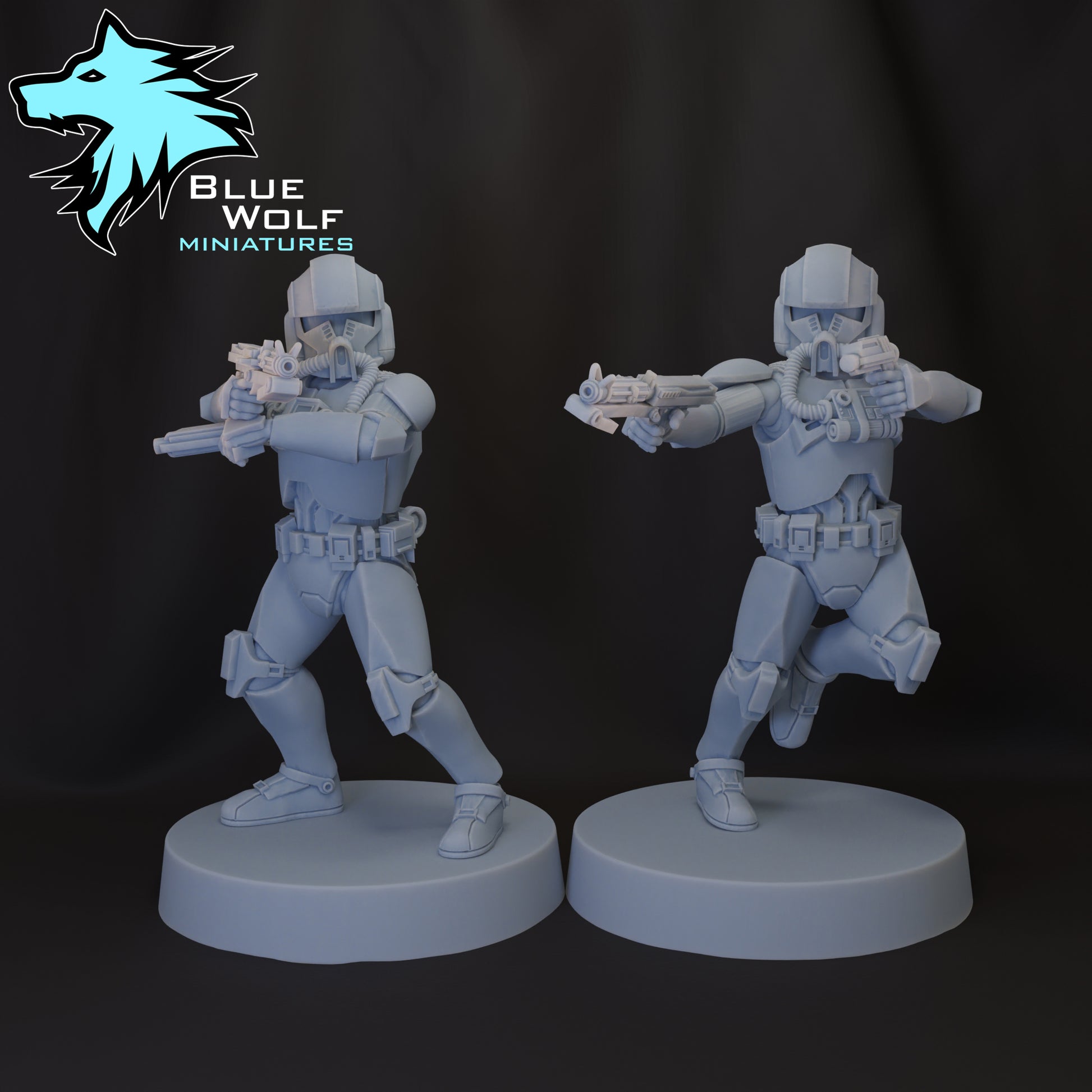 P1 Clone Pilot Commander ‧ 2 Varianten ‧ Blue Wolf Miniatures ‧ 1:48 Scale ‧ 35mm.