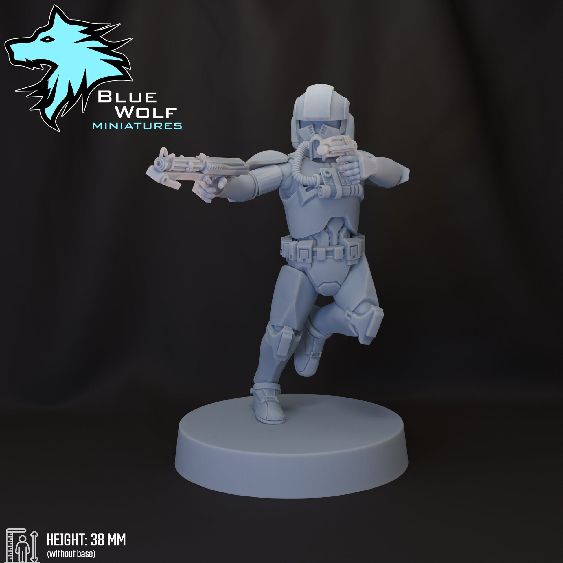 P1 Clone Pilot Commander ‧ 2 Varianten ‧ Blue Wolf Miniatures ‧ 1:48 Scale ‧ 35mm.