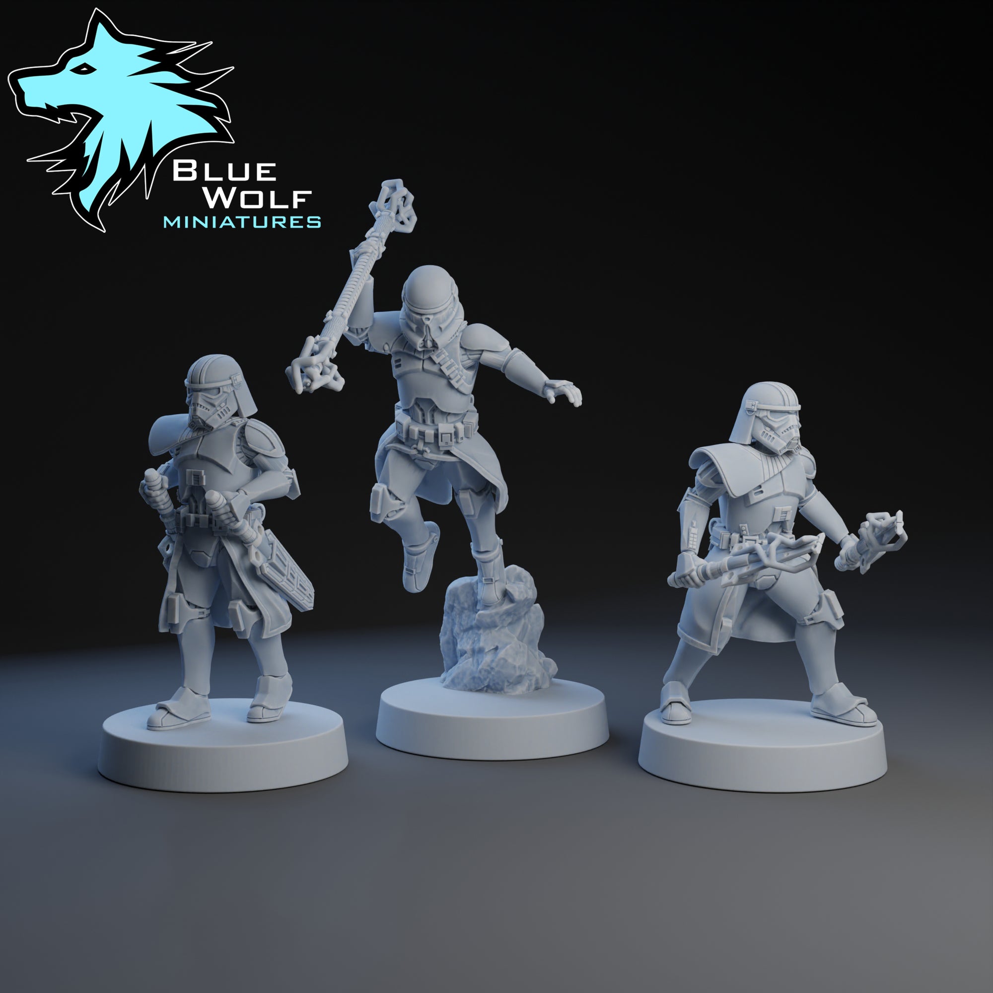 Purge Commanders | 3 Varianten | Blue Wolf Miniatures | 1:48 Scale | 35mm