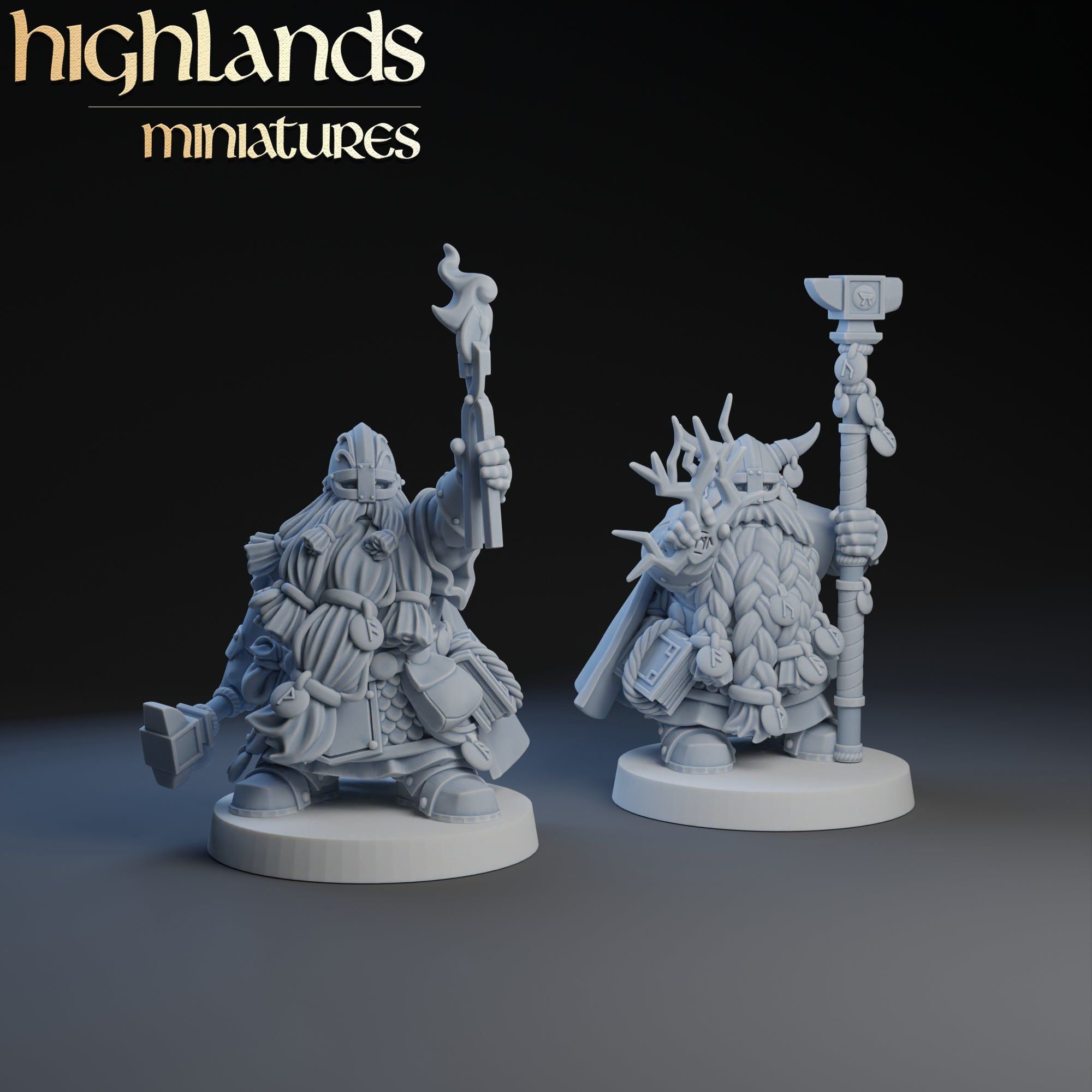 Dwarf Runemaster | 2 Varianten | Highlands Miniatures | 32mm