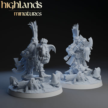 Dwarf Trollseeker Hero ‧ 2 Varianten ‧ Highlands Miniatures ‧ 28/32mm