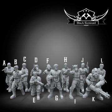 Wraith Squad ‧ 12 Varianten ‧ Black Remnant ‧ 1:48 Scale ‧ 35mm.